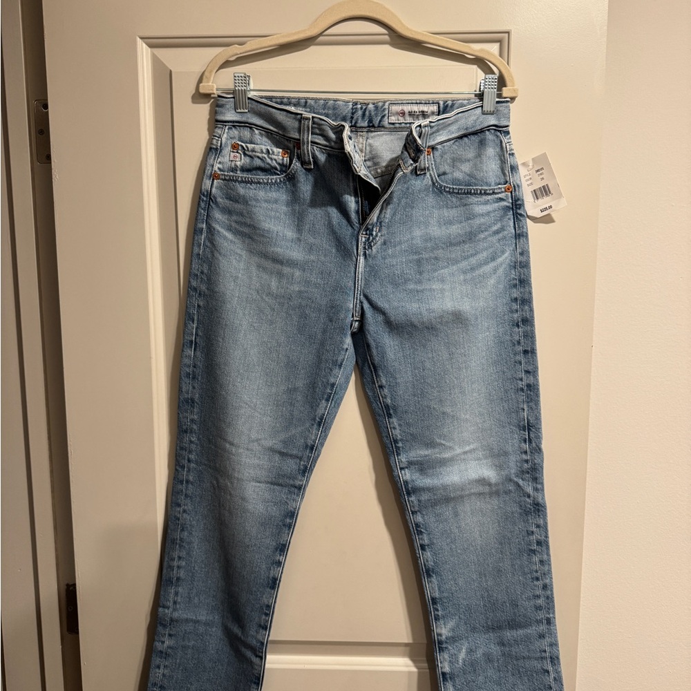 Ag Adriano Goldschmied Light Blue Straight Leg Jeans